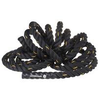 Jėgos treniruočių virvė Springos Battle Rope FA0104, 900 cm, 7 kg, juoda sp.