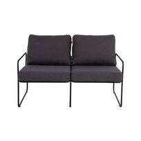 Lauko sofa Patio Nefryt, juoda sp./pilka sp., 81 cm x 129 cm x 84 cm