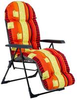 Lauko kėdė Patio Samar Plus C025-13BB, raudona sp./geltona sp./oranžinė sp., 81 cm x 59 cm x 104 cm