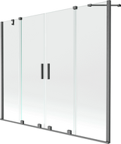 Vonios sienelė Mexen Velar Duo II, 180 cm x 150 cm, pilka sp./grūdintas