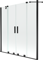 Vonios sienelė Mexen Velar Duo II, 140 cm x 150 cm, juoda sp./grūdintas