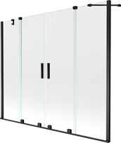 Vonios sienelė Mexen Velar Duo II, 180 cm x 150 cm, juoda sp./grūdintas