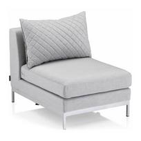 Modulinės sofos dalis Kettler Ego, sidabro sp./pilka sp., 69 cm x 96 cm x 70 cm
