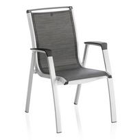 Lauko kėdė Kettler Forma II, sidabro sp./juoda sp./pilka sp., 69 cm x 60 cm x 93 cm