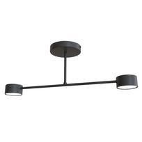 Šviestuvas lubų Emibig Halo 2 Black 1355/2, GX53, 2 x 8 W, juoda sp., 8 x 8 cm