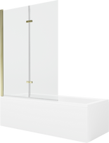 Vonia su sienele, laisvai pastatoma Mexen Cubik, 170 cm x 70 cm x 40 cm, stačiakampis, skaidri sp./aukso sp.