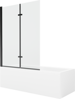 Vonia su sienele, laisvai pastatoma Mexen Cubik, 170 cm x 70 cm x 40 cm, stačiakampis, skaidri sp./balta sp.