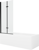 Vonia su sienele, laisvai pastatoma Mexen Cubik, 170 cm x 70 cm x 40 cm, stačiakampis, skaidri sp./balta sp.