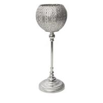 Žvakidė Ameli, metalas, Ø 21 cm, 60 cm, sidabro sp.