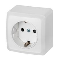 Kištukinis lizdas Elektro-Plast Berg 3737-00, su įžeminimu, balta sp.