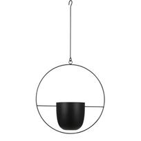 Gėlių vazonas Mica Dexter 1075378, metalas, 34 cm x 14 cm, Ø 34 cm, juoda sp.
