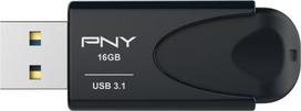 USB atmintinė PNY Attaché 4 FD16GATT431KK-EF, juoda sp., 16GB