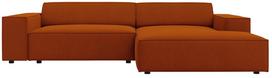 Kampinė sofa Micadoni Home Jodie, terakotinė sp., dešininė, 224 x 166 cm x 70 cm