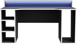 Kompiuterinių žaidimų stalas Forte TZRB211B3-M240, 160 cm x 52.8 cm, 71 cm, juoda sp.