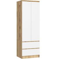 Spinta Akord S60, ąžuolo sp./balta sp., 51 cm x 60 cm x 180 cm
