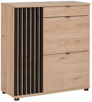 Batų spintelė ASM Pedro, ruda sp./juoda sp., 35 cm x 90 cm x 94 cm