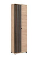 Prieškambario spinta ASM Pedro, ąžuolo sp./juoda sp., 35 cm x 60 cm x 202 cm