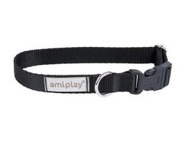 Antkaklis šunims Amiplay Samba, juoda sp., 180 - 300 mm x 10 mm, XS