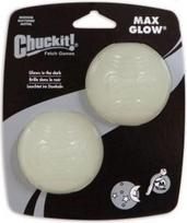 Žaislas šuniui, kamuoliukas Chuckit! Max Glow, 6.5 cm, Ø 6.5 cm, balta sp.