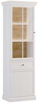 Vitrina Gala Meble Lucca W2D1S, balta sp., 63.5 cm x 40.5 cm x 200 cm