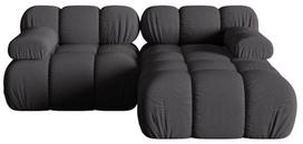 Modulinė sofa Micadoni Bellis 3D, pilka sp., dešininė, 188 x 155 cm x 64 cm