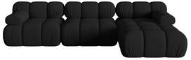 Modulinė sofa Micadoni Bellis 3D, juoda sp., dešininė, 282 x 155 cm x 64 cm
