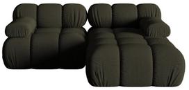Modulinė sofa Micadoni Bellis 3D, žalia sp., dešininė, 188 x 155 cm x 64 cm