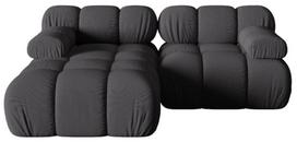 Modulinė sofa Micadoni Bellis 3D, pilka sp., kairinė, 188 x 155 cm x 64 cm