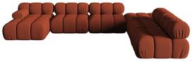 Modulinė sofa Micadoni Bellis 3D, oranžinė sp., dešininė, 376 x 282 cm x 64 cm