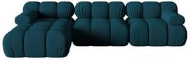 Modulinė sofa Micadoni Bellis 3D, tamsiai mėlyna sp., kairinė, 282 x 155 cm x 64 cm