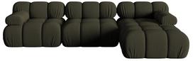 Modulinė sofa Micadoni Bellis 3D, žalia sp., dešininė, 282 x 155 cm x 64 cm