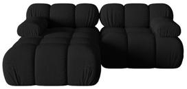 Modulinė sofa Micadoni Bellis 3D, juoda sp., kairinė, 188 x 155 cm x 64 cm