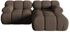Modulinė sofa Micadoni Bellis 3D, ruda sp., dešininė, 188 x 155 cm x 64 cm
