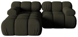 Modulinė sofa Micadoni Bellis 3D, žalia sp., kairinė, 188 x 155 cm x 64 cm