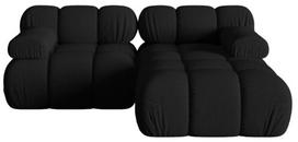 Modulinė sofa Micadoni Bellis 3D, juoda sp., dešininė, 188 x 155 cm x 64 cm