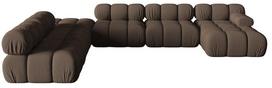 Modulinė sofa Micadoni Bellis 3D, ruda sp., kairinė, 376 x 282 cm x 64 cm