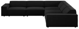 Kampinė sofa Micadoni Jodie, juoda sp., 287 x 287 cm x 70 cm