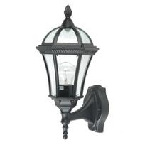 Sieninis lauko šviestuvas Elstead Lighting Ledbury 1, 60W, E27, IP44, juoda sp., 17.3 cm x 42.7 cm