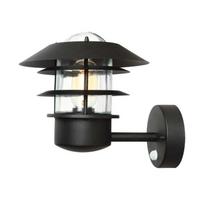 Sieninis lauko šviestuvas Elstead Lighting Helsingor 1, 60W, E27, IP44, juoda sp., 21.8 cm x 23.6 cm
