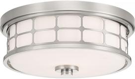 Šviestuvas lubų Elstead Lighting Guardian QZ-GUARDIAN-F-BN, E27, 2 x 60 W, balta sp.