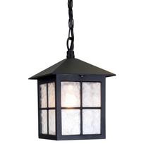 Lauko pakabinamas šviestuvas Elstead Lighting Winchester 1, 60W, E27, IP23, juoda sp., 18.5 cm x 40 - 52.5 cm