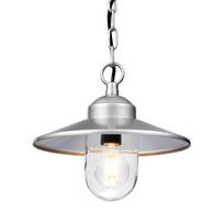 Lauko pakabinamas šviestuvas Elstead Lighting Klampenborg 1, 60W, E27, IP44, sidabro sp., 27.5 cm x 36 - 97.5 cm
