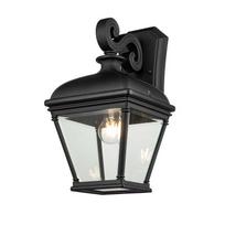 Sieninis lauko šviestuvas Elstead Lighting Bayview 1, 60W, E27, IP44, juoda sp., 22.8 cm x 42.2 cm