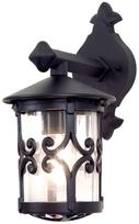 Sieninis lauko šviestuvas Elstead Lighting Hereford, 60W, E27, IP43, juoda sp., 29 cm x 21 cm