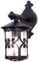 Sieninis lauko šviestuvas Elstead Lighting Hereford, 60W, E27, IP23, juoda sp., 15 cm x 31 cm