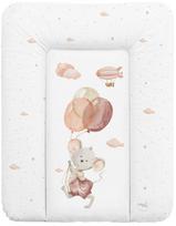 Vystymo kilimėlis Ceba Baby Basic Mouse, 70 cm x 50 cm, balta sp./rožinė sp./ruda sp.