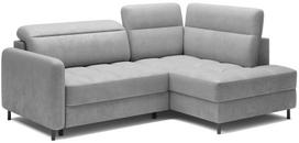Kampinė sofa - lova Barea, šviesiai pilka sp., dešininė, 208 x 160 cm x 100 cm