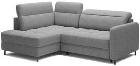 Kampinė sofa - lova Barea, tamsiai pilka sp., kairinė, 208 x 160 cm x 100 cm