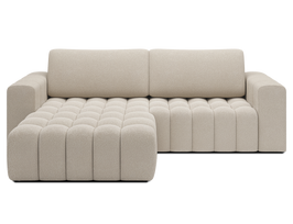 Kampinė sofa - lova Bonett, smėlio sp., kairinė, 175 x 250 cm x 92 cm