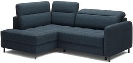 Kampinė sofa - lova Barea, tamsiai mėlyna sp., kairinė, 208 x 160 cm x 100 cm